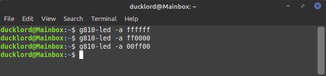 G810 Led Set To Green