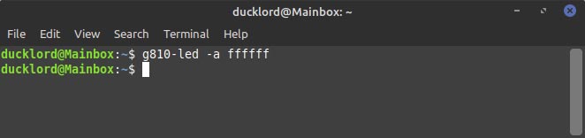 G810 Led Set To White