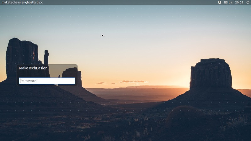 Ghostbsd Review Login Screen