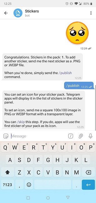 How To Create Stickers Telegram Publish New Sticker 1