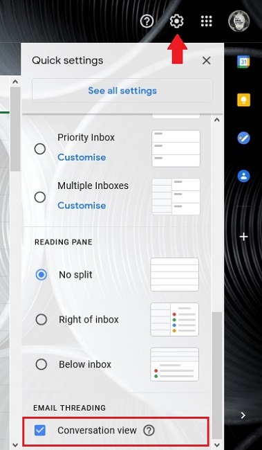 How To Disable Gmail Conversation View Settings