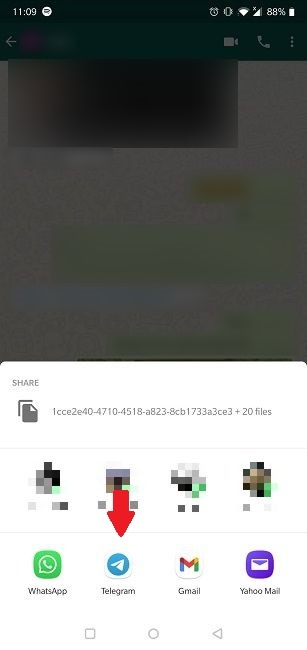 How To Import Whatsapp History Telegram Select App To Export To