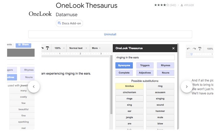 How To Use Onelook Google Docs