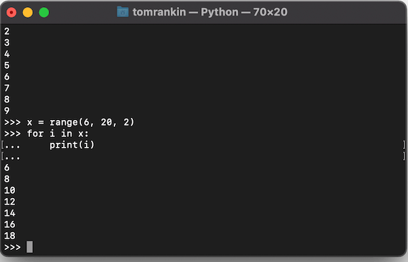 Python Range Even Numbers