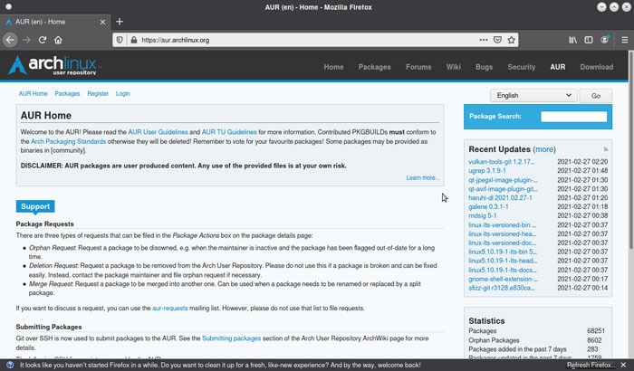 Use Aur In Arch Aur Home