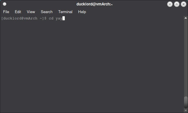Use Aur In Arch Enter Yay Git Dir