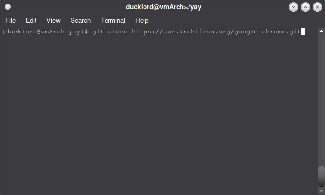 Use Aur In Arch Git Clone Chrome