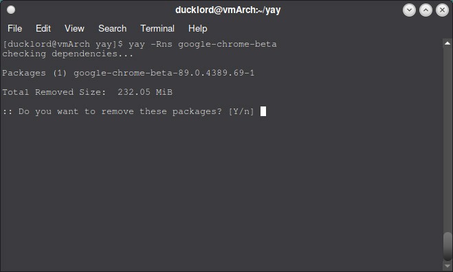 Use Aur In Arch Yay Uninstall App