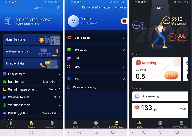 Virmee Tempo Vt3 Plus Smart Watch Review App