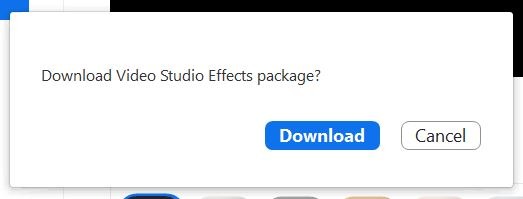 Zoom Download Studio Effects Package