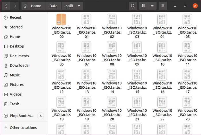 Compress Split Files In Ubuntu Compressed Split Files