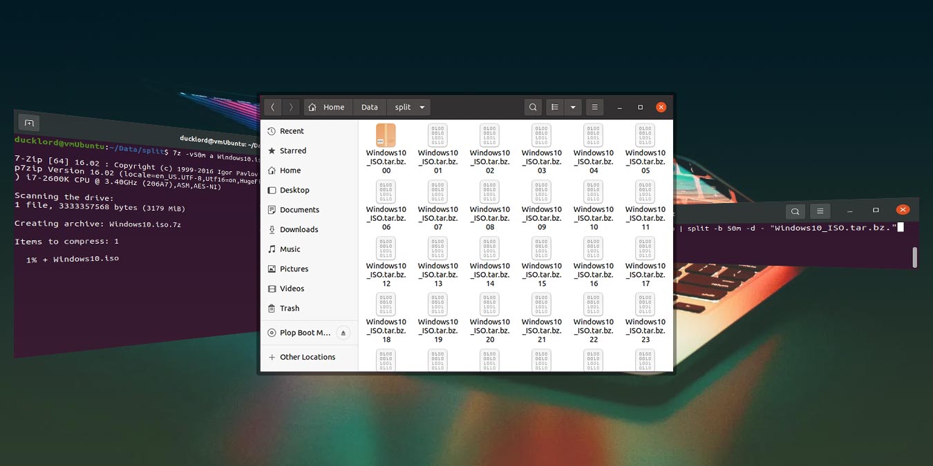 How to Compress and Split Files in Ubuntu