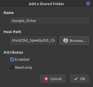 Share With Vm Add Shared Folder