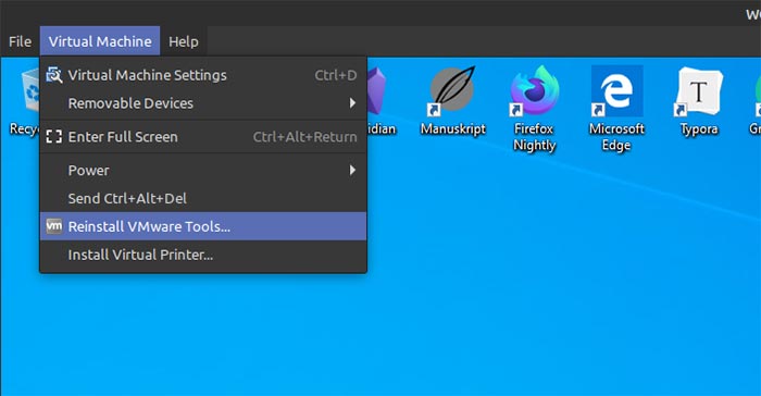 Share With Vm Install Vm Tools
