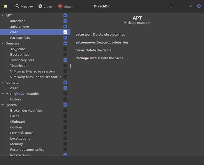 Speed Up Ubuntu Bleachbit