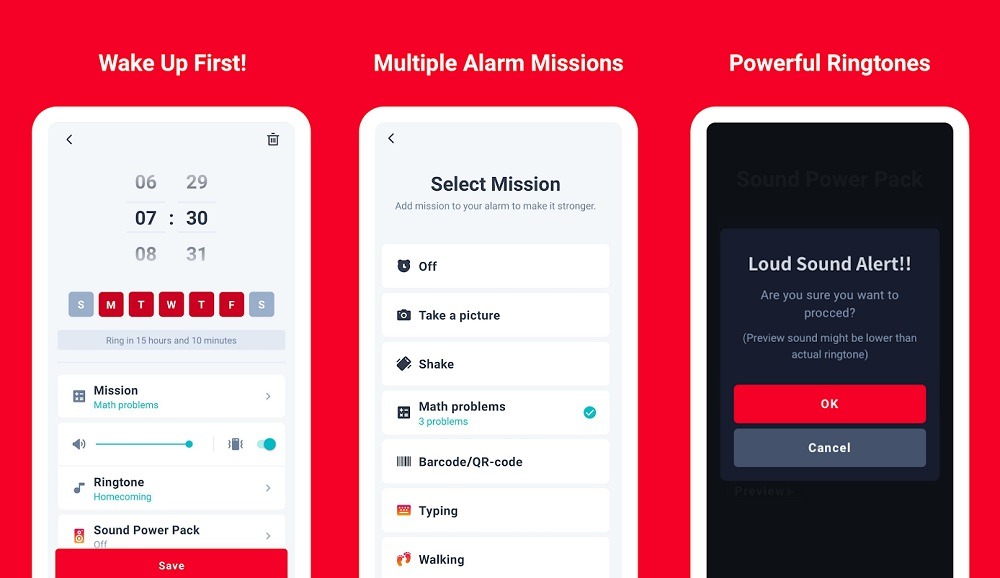 Alarmy Alarm Clock App