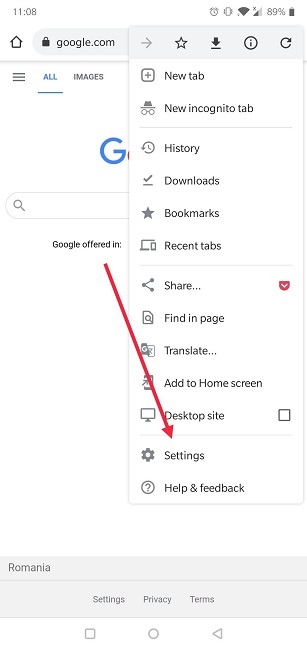 How Change Default Search Engine Android Chrome Settings