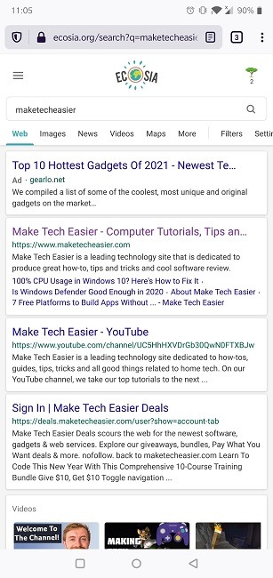 How Change Default Search Engine Android Ecosia Default Search Engine