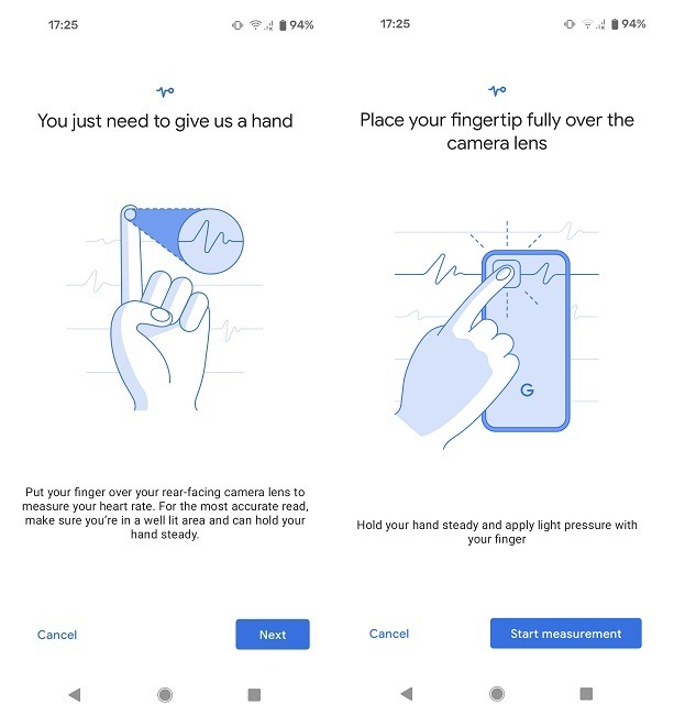 How Check Your Pulse Pixel Place Finger Main Camera Lens