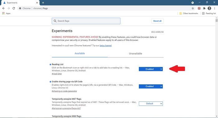 How To Add Read Later List Chrome Desktop Enable Flag Reading List