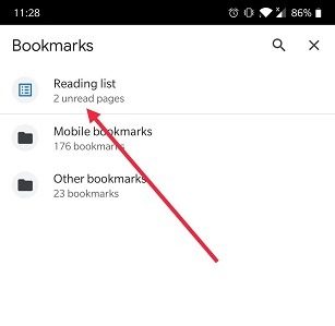 How To Add Read Later List Chrome Mobile Open Reading List