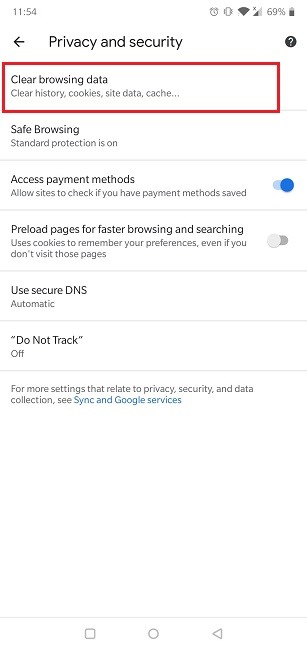 How To Enable Cookies Android Browser Chrome Clear Browsing Data