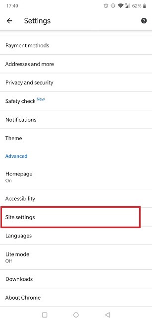 How To Enable Cookies Android Browser Chrome Site Settings