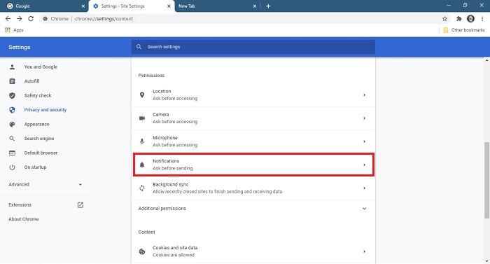 How To Stop Chrome Notifications Desktop Settings Notifications