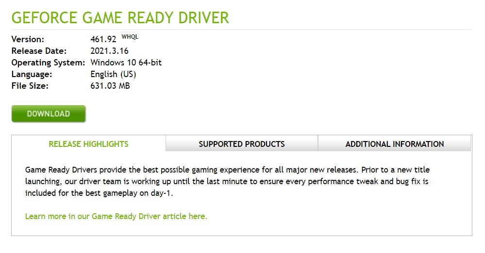 Latest Nvidia Drivers Update