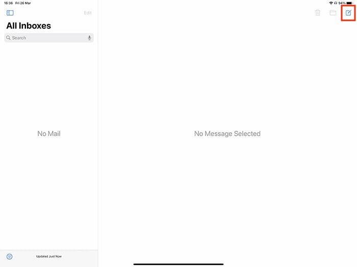 Markup Ipad New Email Message