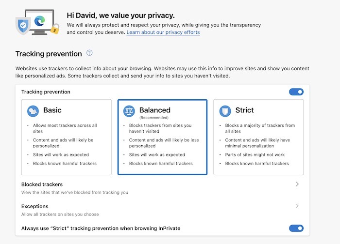Microsoft Edge Mac Good Privacy