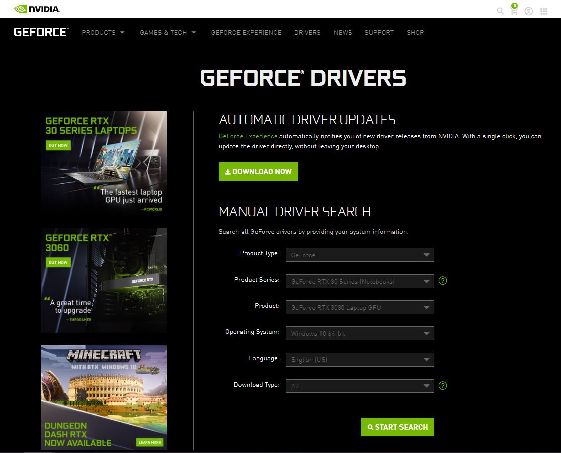 Nvidia Drivers Update Manual