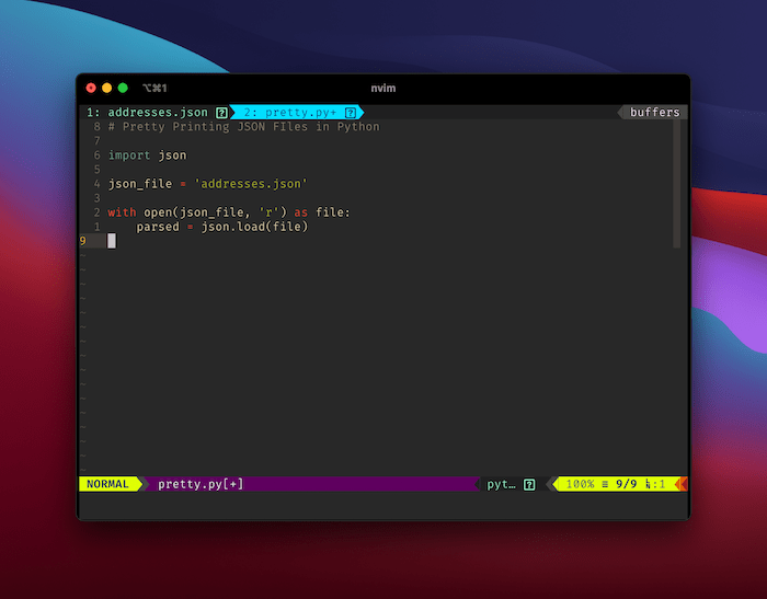 Opening and loading a file within Python.