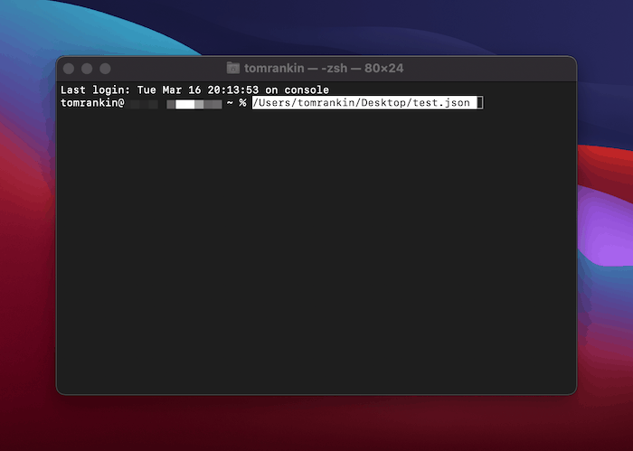 Revealing a file path on Mac in the Terminal.
