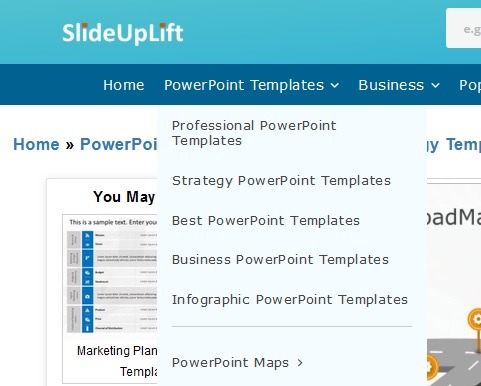 Slideuplift Templates Menu