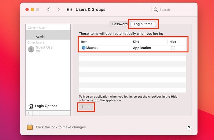 Startup Items Mac User Profiles System Preferences Interface
