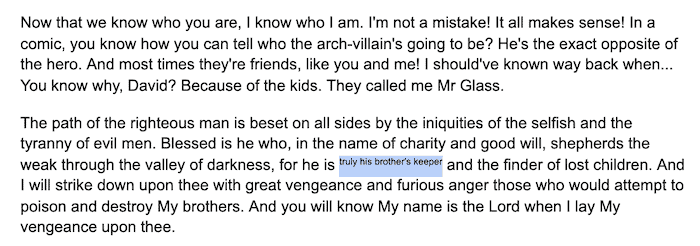 Formatted text with superscript in Google Docs.