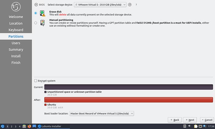Lubuntu 20 10 Mte Review Erase Disk