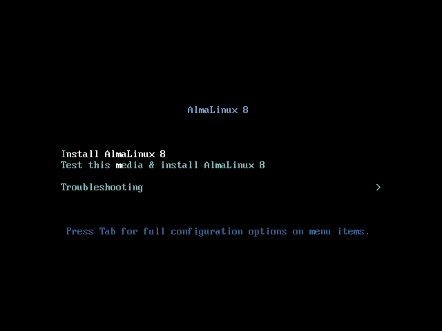 Almalinux First Boot