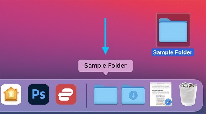 Bookmark Folder On Mac Folder Added To Dock