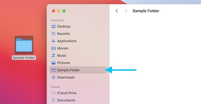 Bookmark Folder On Mac Folder Added To Sidebar