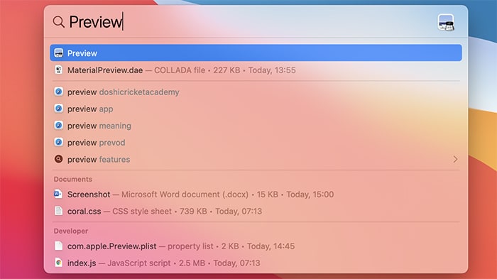 Capturing Screenshots Cursor Mac Preview Spotlight Search