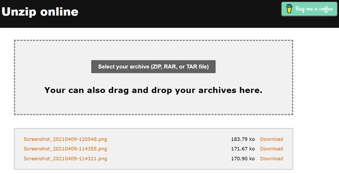 Extract Unzip Files Online Extendsclass 1