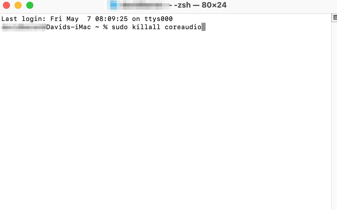 Fix Audio Mac Not Working Terminal