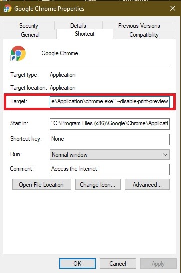 How To Enable Disable Google Chrome Print Preview Feature Disable