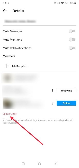 How To Prevent Users From Adding In Groups Leave Chat