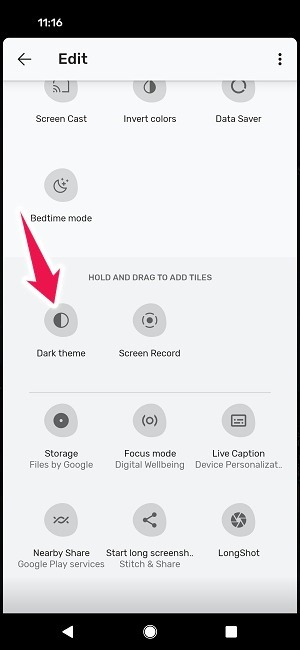 How To Schedule Dark Mode Android Pixel Dark Theme Tile