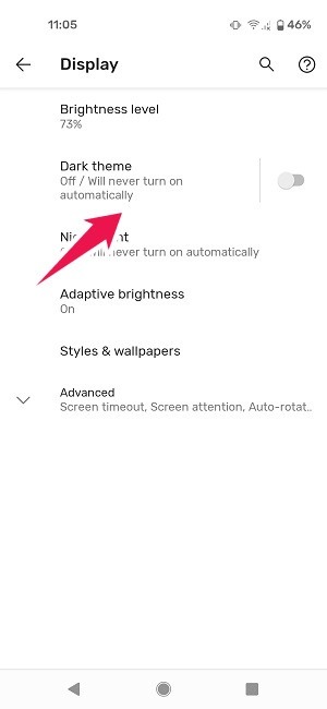How To Schedule Dark Mode Android Pixel Settings Dark Theme