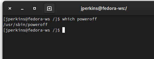 Linux Virtual Directory Which Poweroff