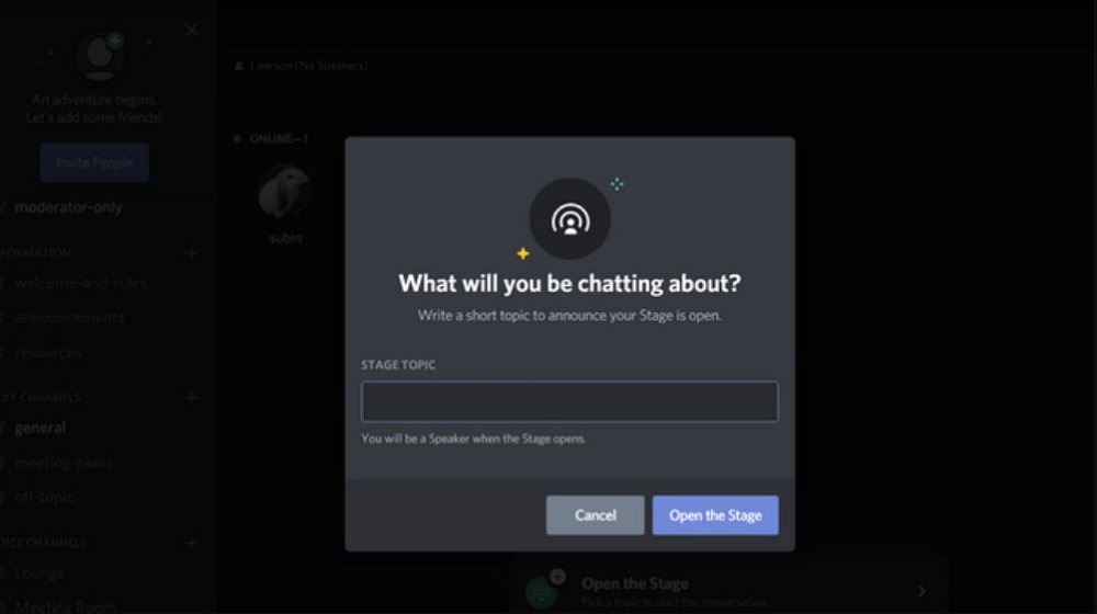 Open The Stage Discord